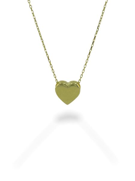 14 Ayar Altın Minik Kalp Taşsız Kolye