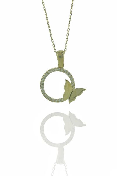 14 Ayar Altın Minik Kelebekli Kolye