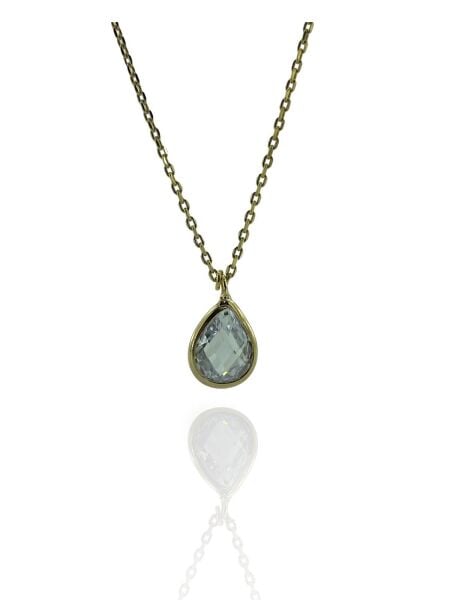 Minik Damla Zirkon Taş Günlük Çok Şık Altın Altın Kolye